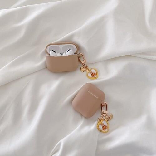 Cute Korea Bear Cover for Apple AirPods 1 2 3 Case for AirPods PRO Cover Silicone Earphone Case Air Pods with Keychain Case