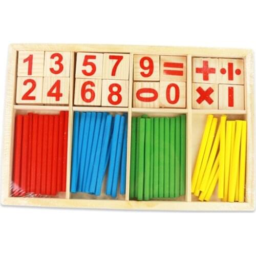 Montessori Childrens Wooden Educational Toys Jigsaw Puzzle Learning Counting Stick Numbers Childrens Gift GYH Teaching Tool