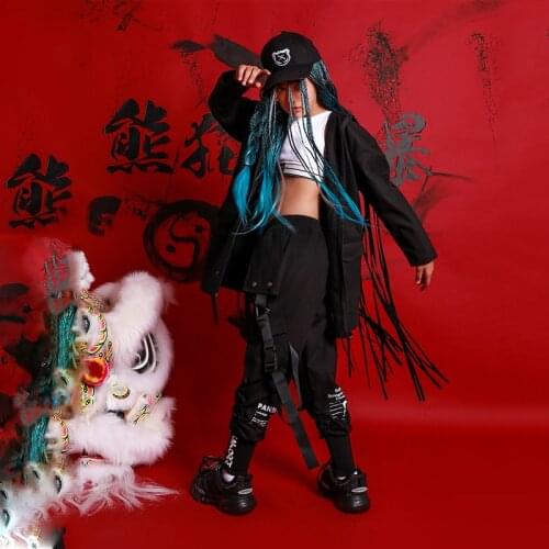 ChildrenS Red Hip Hop Dance Costumes Tassel Hooded Jacket Hiphop Pants For Boys Jazz Dance Clothing Performance Outfits DQS3808