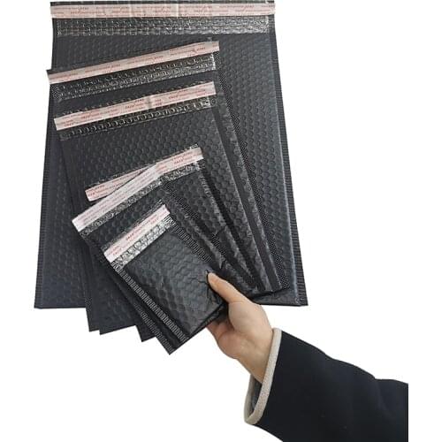 100pcs Bubble Envelope Black Polyfoam Padded Envelope Gift Bag for Books and Magazines Lined with Cargo Packaging