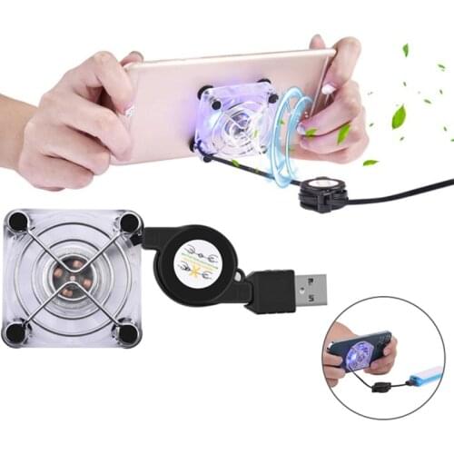 Mini Mobile Phone Cooling Fan Suction Cup Bottom USB Charging Cooling Artifact