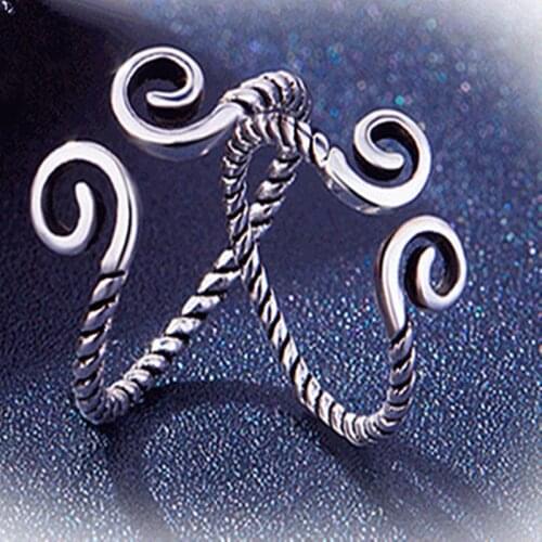 Miuoxion Retro Twist Tight Hoop Ring Fashion Personality Punk Party Jewelry For Women Feature Namour Charm Gift All Season