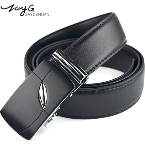 ZAYG Men Fashion Belt Designer Leather Strap Male New Style Belt Automatic Buckle Belts For Men High Quality Men Casual Girdle