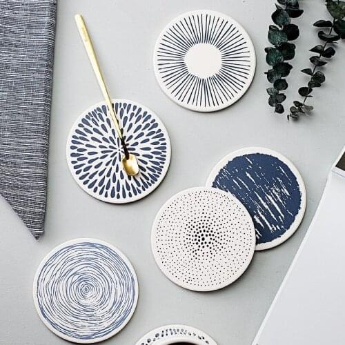 New Creative Household Items Diatomite Japanese Creative Coasters Placemats Moisture Absorption Decorations