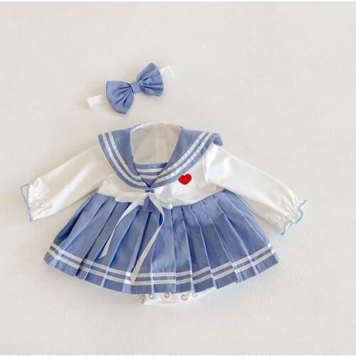Autumn New Baby Girls Sailor Moon Style Romper With Headband