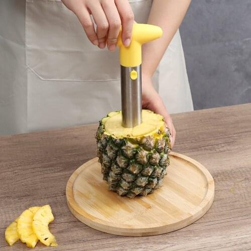 Fruit Slicer Stainless Peeler Cut Cooking Tools Machine Pineapple Cutter Machine Easy Knife Steel Cutting Accessories Tool Corer