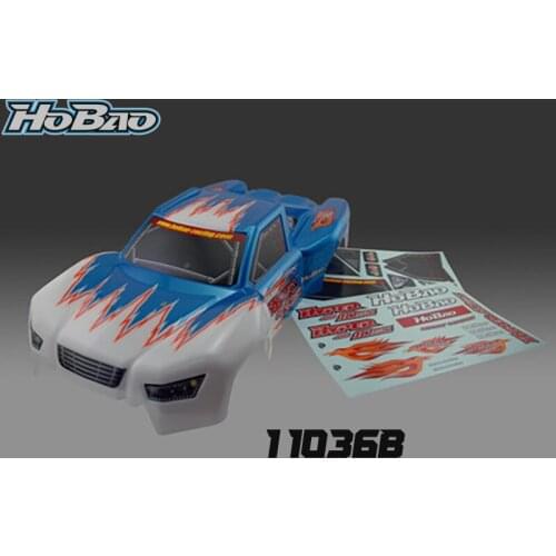 Original OFNA/HOBAO RACING 11036B PRINTED BODY - BLUE ,W/DECAL for 1/10 HYPER 10SC/LOSI/HPI/727/HSP Nitro/ Electric Short truck