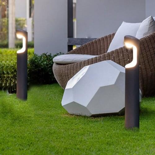 Outdoor Waterproof LED Lawn Lamp Modern Aluminum Pillar Light Villa Garden Patio Yard Path Square Landscape Bollards Lights