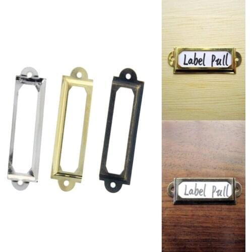 MroMax Label Frame Iron Plating 60*17mm With 2 Screws Accessory Screw Specification M2*8mm Household Hardware 5/8/10/20/30/50pcs