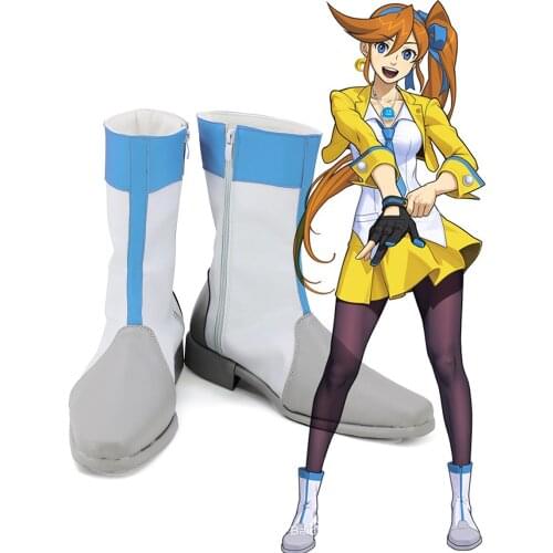 Gyakuten Saiban Ace Attorney:Dual Destinies Athena Cykes Kitzuki Kokone Cosplay Boots Shoes Custom Made
