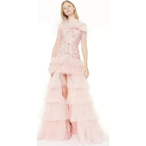 Sexy Mesh Lace Sequined Patchwork Strapless Pink Women Long Dress Casual Slim Fashion Lady Wedding Party Maxi Vestidos LF246