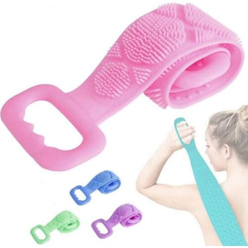 Silicone Brushes Bath Towels Soft Bath Towel Bath Belt Body Exfoliating Massage For Shower Body Cleaning Bathroom Shower Strap