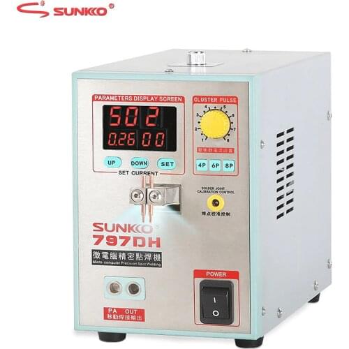 SUNKKO 797DH with 70B welding pen spot welding machine 3.8KW High Power Welding thickness up to 0.35mm Pulse spot welder
