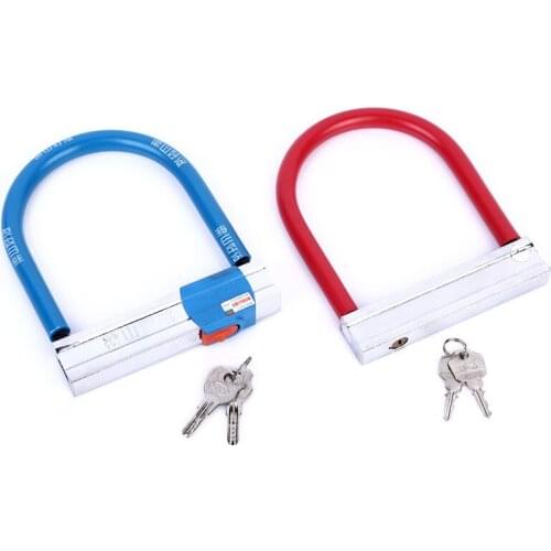 U-lock glass door lock motorcycle bicycle lock electric car lock anti-theft U-lock warehouse lock outdoor door lock