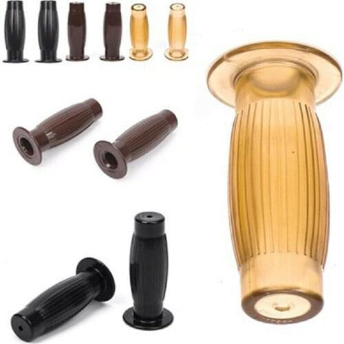 Universal 1” Rubber Soft Black/Brown/Transparent Brown Motorcycle Hand Grips for Harley Bobber Chopper Autobike