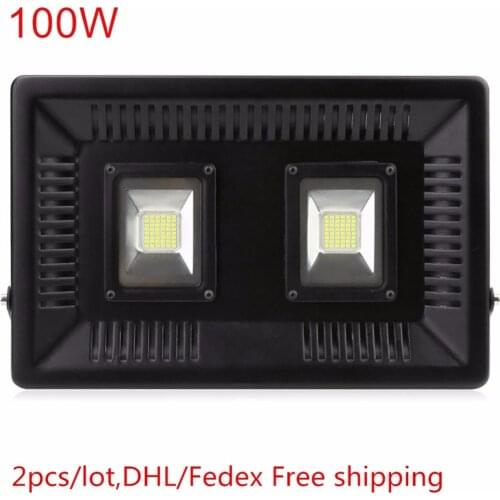 High quality 100W LED Outdoor light AC180-240V LED Flood Spotlight Ultra thin LED Garden Floodlight DHL/Fedex Free shipping