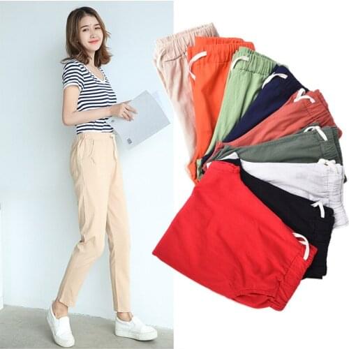 YUANXIANGPO Women's Trousers Harem Pants
