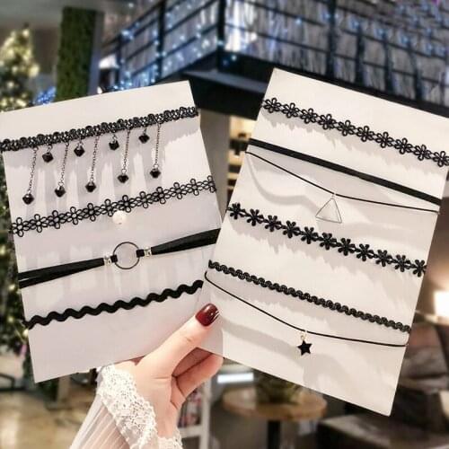 Collar Women Neck Band Neck Chain Pendant Clavicle Chain Fashion Fine Short Choker Neck Jewelry Strap Necklace Girl Accessories