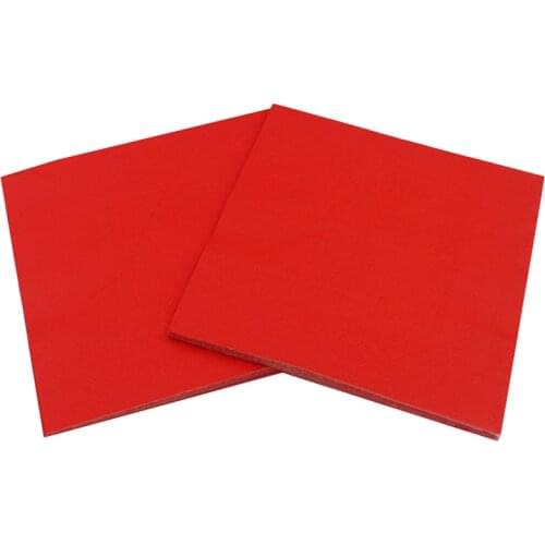 1 pack Solid Color Printed Paper Napkin (red)