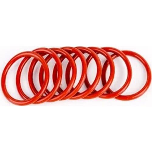 10pcs Wire diameter 3.5mm red Silica gel waterproof ring Seal O-ring OD 66mm-75mm High temperature resistance