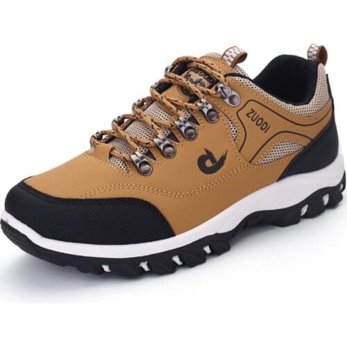 COWCOM 2021 Autumn Color Matching Summer Mens Yellow Low-cut Round Head Casual Flat-heeled Shoes Hiking Shoes LCH