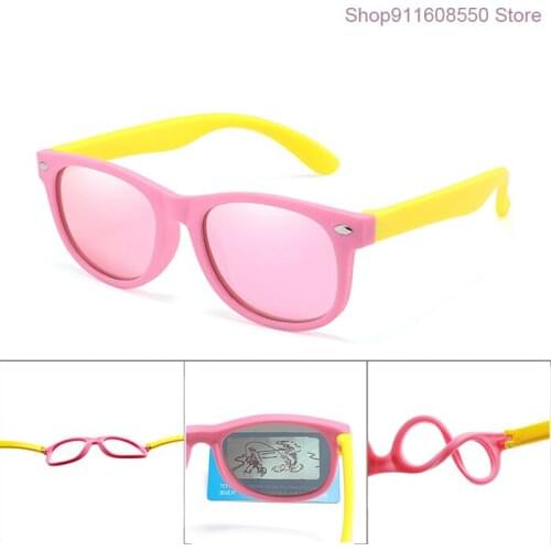 GOZLUGU Kids Sunglasses Childrens Polarized Lens Glasses Girls Boys Silicone Childrens Baby Gift Safety Glasses UV400 Mirror