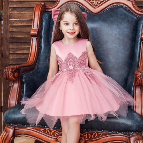 Baby Children Girl Dress 2020 Kids Ceremonies Party Dresses Flower Princess Wedding Gown Baby Girl Christmas Dress 2-12 Year New