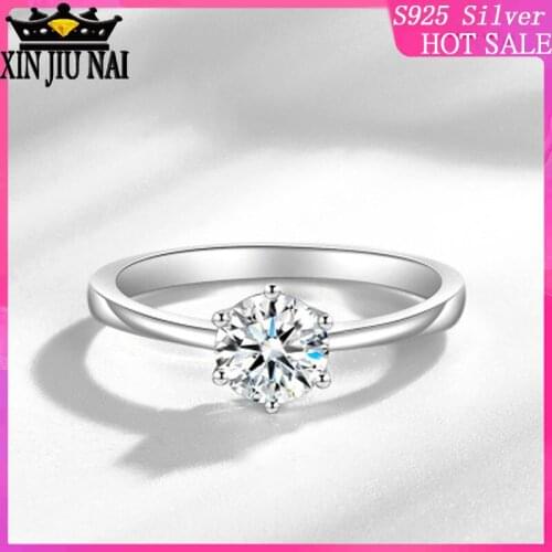 Elegant Atmospheric Fashion Six Claw Engagement Ring Wedding Anniversary Gift