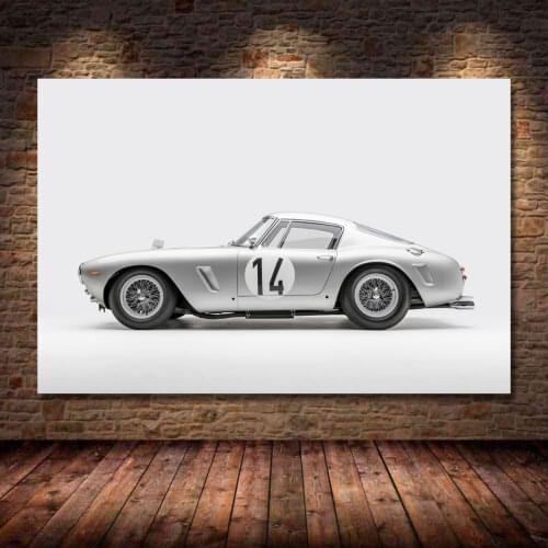 Ferraris 250 GT Retro Vintage Car Modern Wall Art Picture Canvas Posters DIY Framed Paintings HD Prints for Living Room Decor