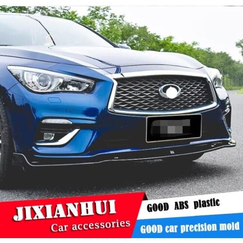 For Infiniti Q50 Body kit spoiler 2018-2019 For Infiniti Q50 ABS Rear lip rear spoiler front Bumper Diffuser Bumpers Protector
