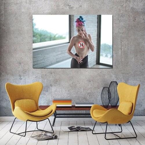 Beautiful Young Girl Sexy Model Art Photo Wall Art Poster Canvas Painting for Living Room Decor Decorative Wallpaper