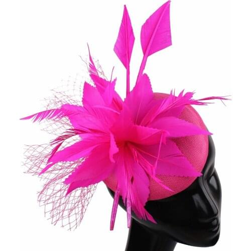 Beautiful Fascinators Hats Veils Bridal Female Headwear Hair Clips With Fancy Feather Flower Fashion Ladies Hair Accessories