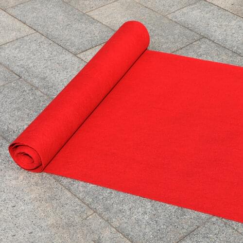 3M 5M 8M Red Rug Stepping Blanket Wedding Travel Pad Exhibition Carpet Aisle Corridor Stairs indoor Outdoor Mesa Thickness:1.0mm