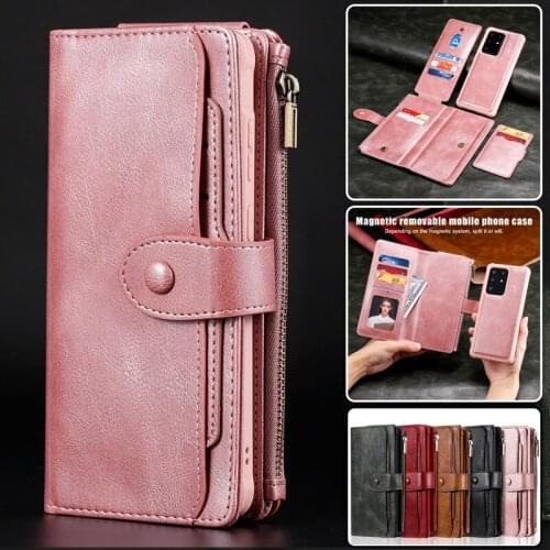 Retro Magnetic Flip Leather Wallet Case for Samsung Galaxy S20 Ultra S10 S9 S8 Note 10 Plus Note 9 Note 8 Purse Card Cover Coque