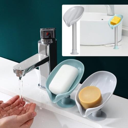 Leaf Shape Soap Box Bathroom soap holder Dish Storage Plate Tray Bathroom Soap Holder Case Bathroom Supplies bathroom gadgets