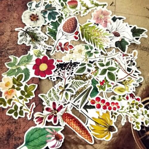 31pcs Hand Drawing Plant and flower sticker Creative cute self-made scrapbooking s /decorative DIY notebook