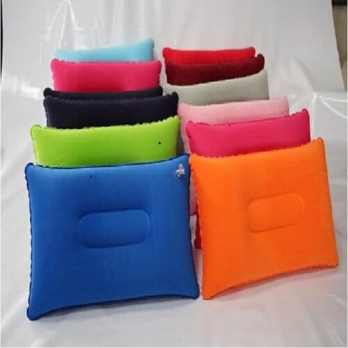 Portable Ultralight Inflatable PVC Nylon Air Pillows Camping Sleep Cushion Travel Hiking Beach Car Plane Head Rest Camp Gears