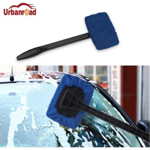 Car Window Cleaner Windshield Windscreen Microfiber Auto Wash Brush Dust Long Handle Car Cleaning Tool Car Care Glass Towel