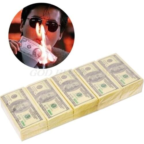 10 Sheets/Pack Funny Dollar Pattern Tissue Paper Disposable Towel Pure Wood Portable Money Napkin Handkerchief Party Tableware