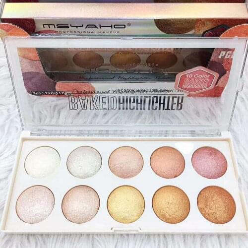 10 Color Matte Eyeshadow Palette Glitter Highlighter Shimmer Eyes Lasting Charming Makeup Cosmetic Acrylic Eye Shadows Trimming