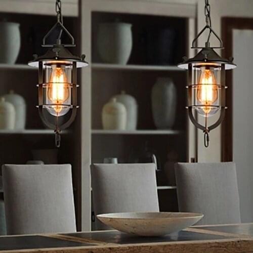 Industrial Style Simple Restaurant Creative Personality Lamps Retro Wrought Iron Barber Shop Hair Salon Marina Chandelier