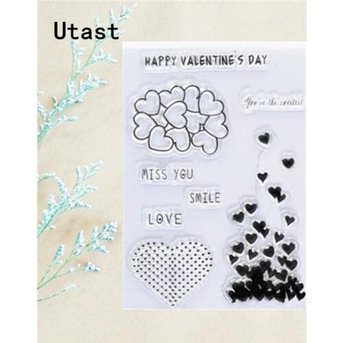 Valentines Day Love Clear Silicone Stamps /Transparent Rubber Stamp for DIY Scrapbooking /Photo Album Decorative Craft Making