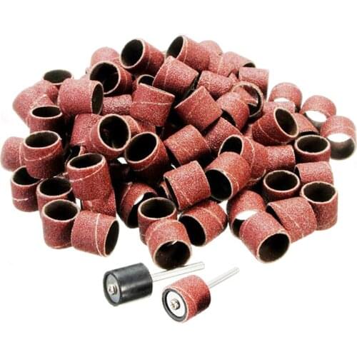 100x dremel sanding sleeves 12mm abrasive sanding paper grinding wheel sanpaper disc woodcarving buffing polishing woodworking
