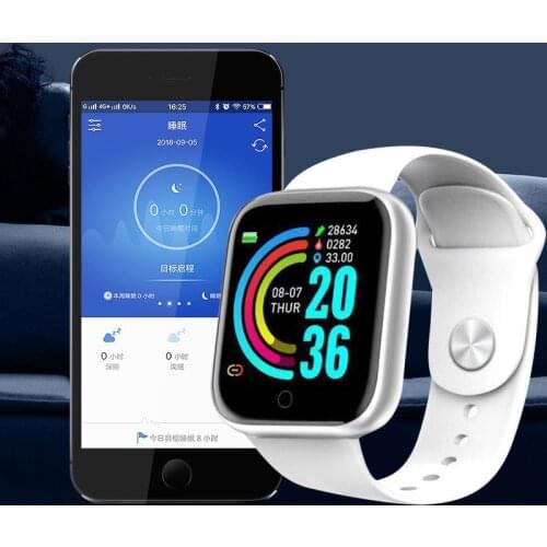 Y68 Smart Watch Heart Rate Blood Pressure Blood Oxygen Monitoring Multi-Function Reminder Sleep Monitoring