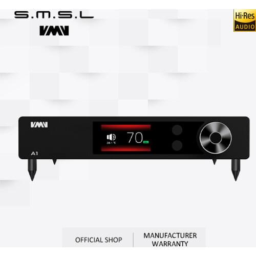 SMSL VMV A1 High Resolution Power Amplifier Small Delicate Class A AMP RCA Input 6.35 Earphone PGA2311 Powerful Driving Force