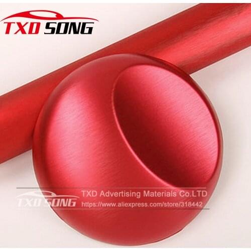 Car styling Red Dark Grey Silver Metallic Brushed Aluminum Vinyl car Wrap Film With Bubble Free Air Release Car Stickers Decal