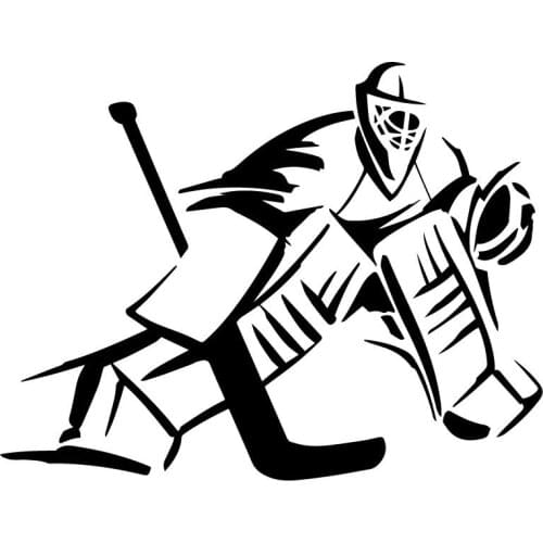 18.9CM*14.6CM Goalkeeper Ice Hockey Player Fashion Car-Styling Stickers Decals Vinyl