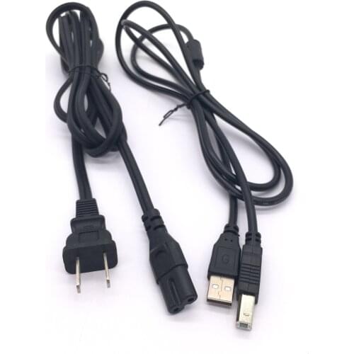 USB Cable+Power Cord Printer for Epson Workforce 845 WF2540 WF2660 WF3540 WF3620
