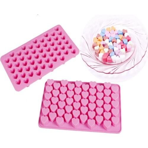 1Pcs 3D Lovely Cute Fondant Mold For Ice Cake Chocolate Silicone Craft Cake Decorating DIY Small 55 Heart Shape Sugar Mold