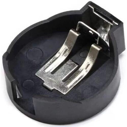 200pcs/lot Plastic CR2450 2450 3V Button Coin Battery Cell Batteries Socket Holder Case Storage Box 2 Pins Black